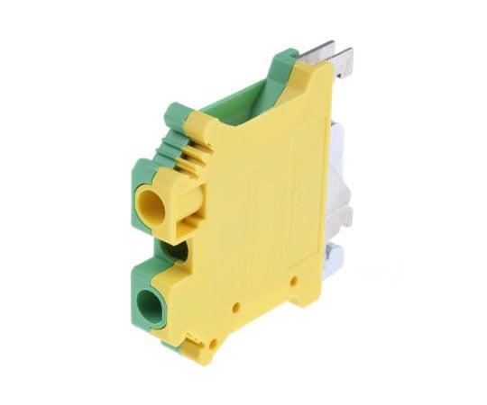 アース端子台 埋め込みネジ 2極 USLKG 6 N 緑 / 黄 1袋（10個入）