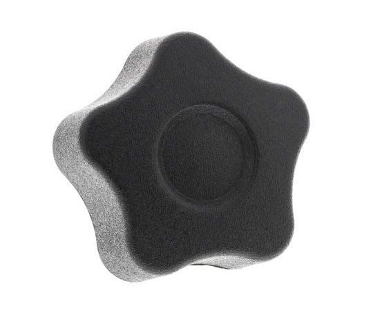 ノブ付ねじ マルチローブ M4 x 10 直径：25mm 黒 1袋（5個入）