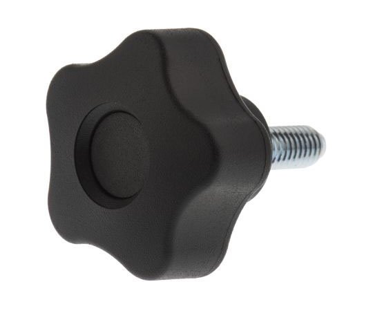 ノブ付ねじ マルチローブ M6 x 16 直径：32mm 黒 1袋（5個入）