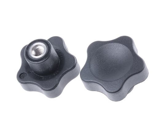 ノブ付ねじ マルチローブ M6 x 10 直径：32mm 黒 1袋（5個入）