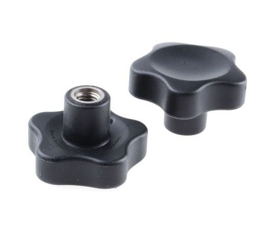 ノブ付ねじ マルチローブ M10 x 17 直径：50mm 黒 1袋（5個入）