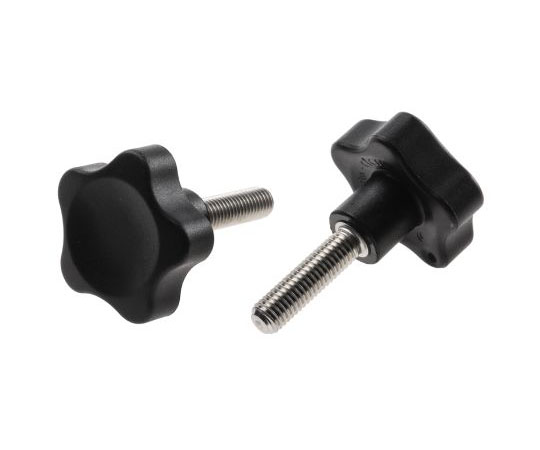 ノブ付ねじ マルチローブ M8 x 30 直径：40mm 黒 1袋（5個入）