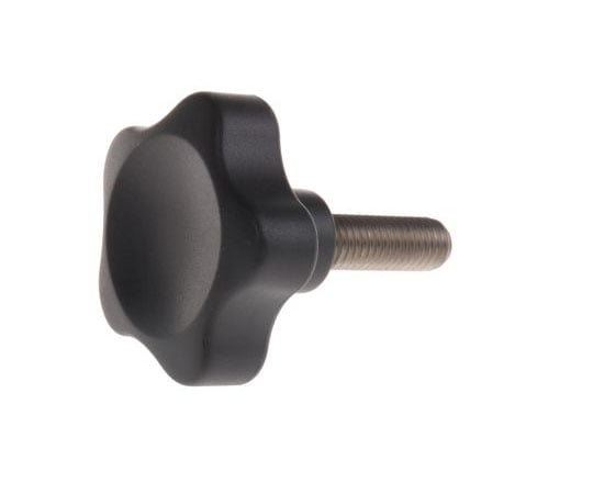 ノブ付ねじ マルチローブ M10 x 30 直径：50mm 黒 1袋（5個入）