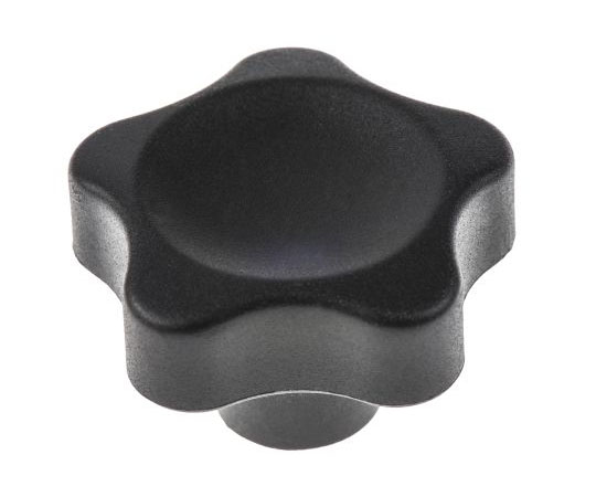 ノブ付ねじ マルチローブ M8 x 13 直径：40mm 黒 1袋（5個入）