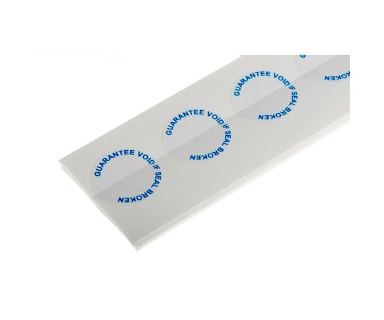 粘着剤付きラベル　90枚入り　青　白　Guarantee　Void　If　Seal　Broken
