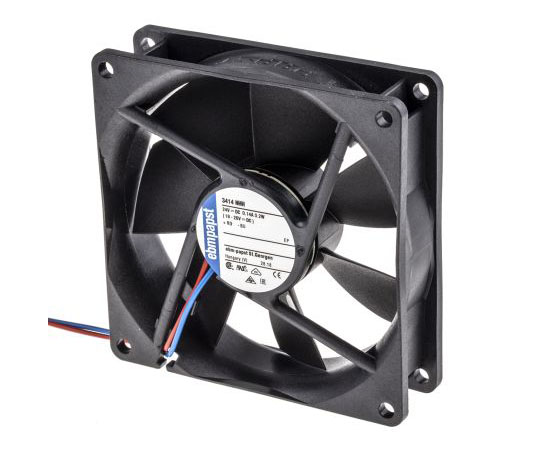 軸流ファン　電源電圧：24　V　dc　92　x　92　x　25.4mm　DC　（3400Nシリーズ）