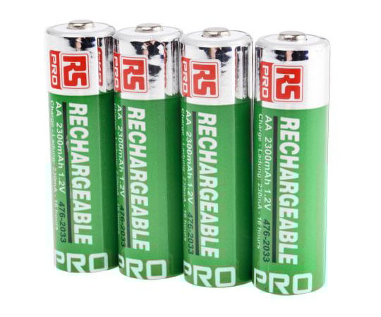 63-7570-33 充電式単三電池 ニッケル水素 1.2V 2300mAh 1袋（4個入