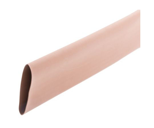 熱収縮チューブ ポリオレフィン 収縮前 25.4mm 収縮後 12.7mm スリーブ長さ 1.2m 茶 1袋（5個入）