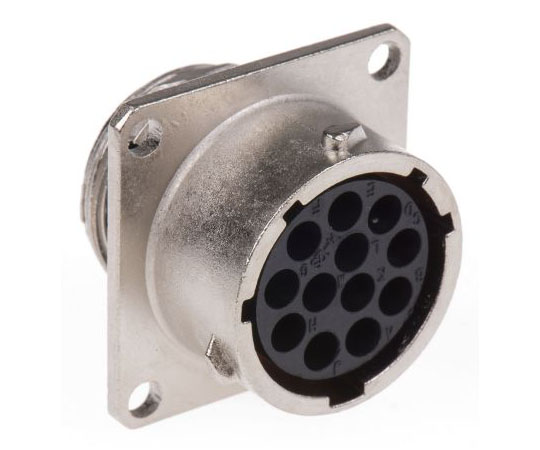 MIL規格丸型コネクタ　UTO　シリーズ　メス　12極