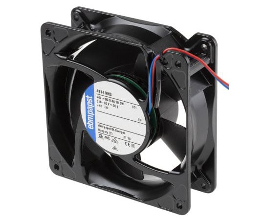 軸流ファン　電源電圧：24　V　dc　119　x　119　x　38mm　DC　（4100Nシリーズ）　角型