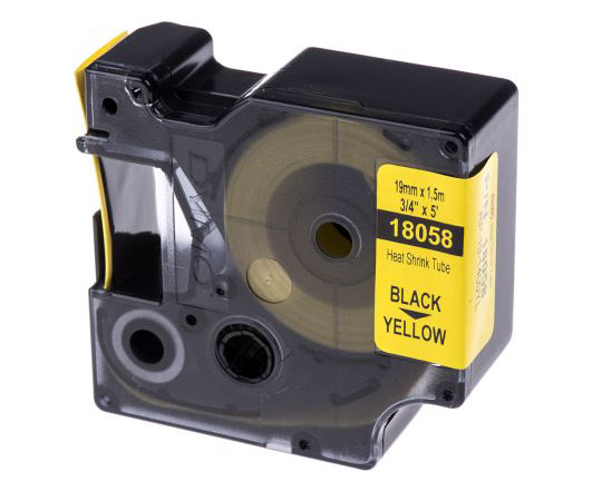 熱収縮チューブ　ポリオレフィン　収縮前　19mm　収縮後　4.6mm　スリーブ長さ　1.5m　黄