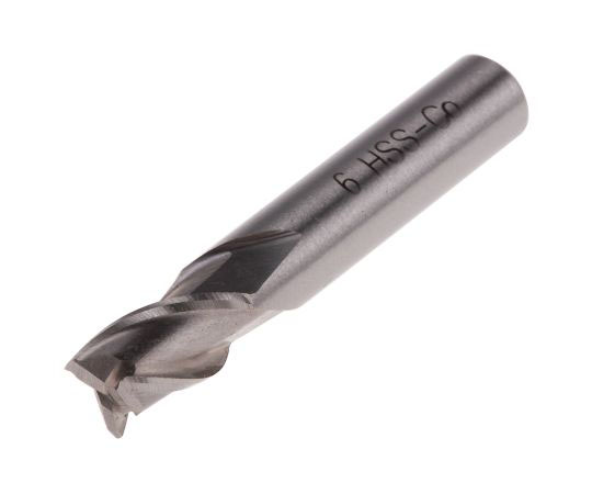 エンドミル　全長36　mm　HSCo　カット長さ9.5mm　カッター径6mm