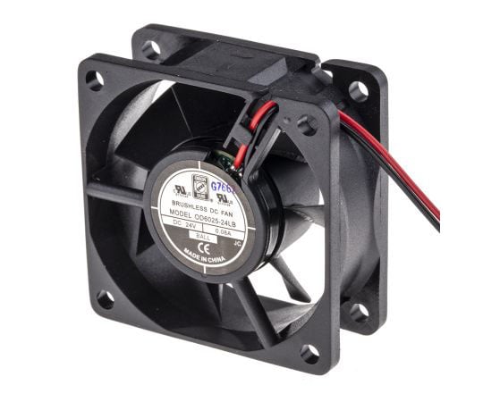 軸流ファン　電源電圧：24　V　dc　60　x　60　x　25mm　DC　（OD6025シリーズ）　角型