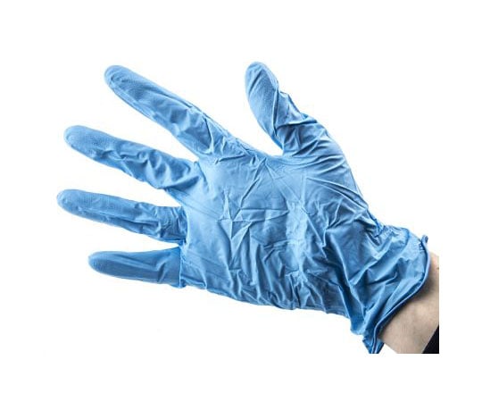 ニトリル手袋　耐薬品性　100入り　青　8.5　-　L