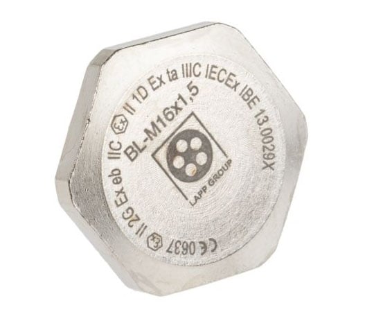 ケーブルグランドプラグ,ブランキング,材質：ニッケルめっき真鍮,径：M16 1袋（5個入）