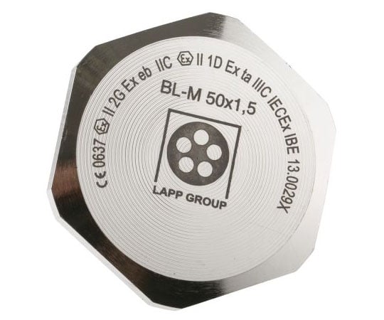 ケーブルグランドプラグ,ブランキング,材質：ニッケルめっき真鍮,径：M50 1袋（5個入）