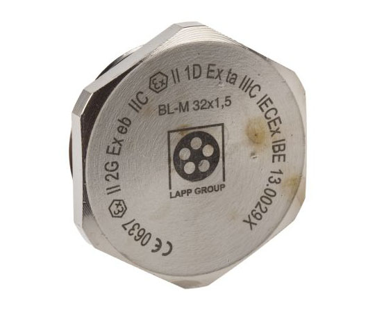 ケーブルグランドプラグ,ブランキング,材質：ニッケルめっき真鍮,径：M32 1袋（5個入）