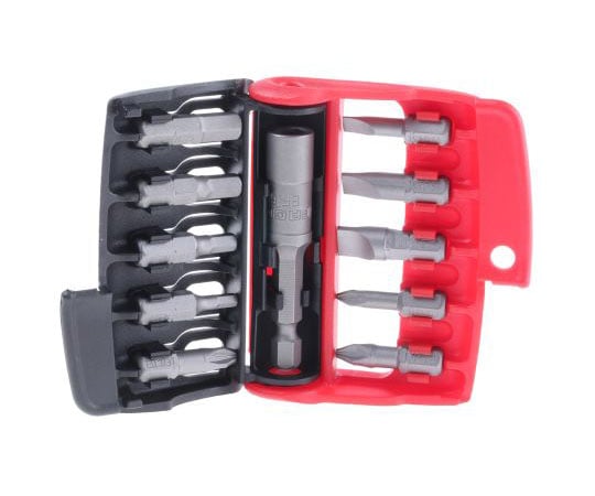 ドライバービットセット　10　ピース　六角形、Pozidriv、マイナス　ドライバビットセット