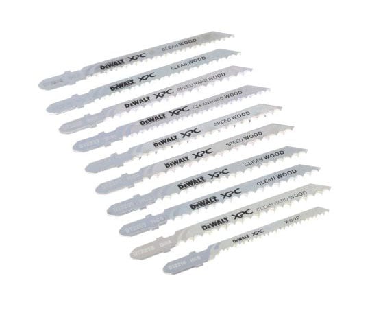 ジグゾーブレードセット　Dewalt　全体長82、100　mm　bimetal　カット長さ50;　70mm　歯ピッチ2;　2.5;　4.2mm