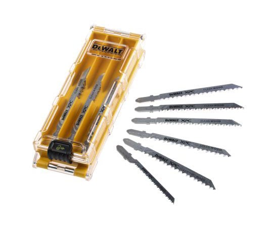 ジグゾーブレードセット　Dewalt　全体長82、100　mm　bimetal　カット長さ50;　70mm　歯ピッチ2;　2.5;　4.2mm