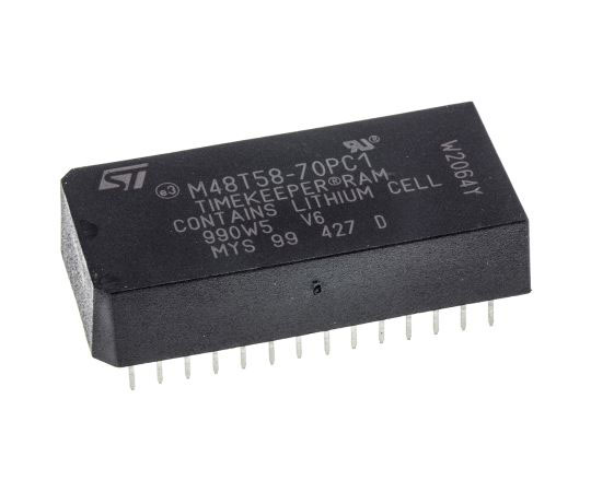 STマイクロ リアルタイムクロック(RTC) 28-Pin PCDIP M48T58-70PC1