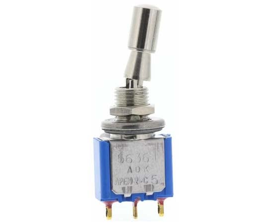 トグルスイッチ　ラッチ　単極双投（SPDT）　パネルマウント　4　A　@　30　V　dc　ハンダ端子