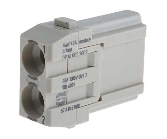 モジュール オス Han-Modularシリーズ,2極 1列 1袋（2個入）