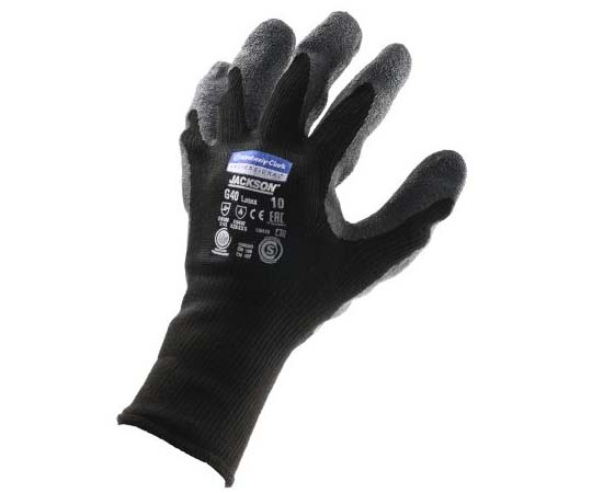 ポリコットン手袋 （綿ニット手袋） 汎用 黒 1袋（12組入） 97273