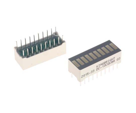 10セグメント LED ライトバー 緑 1袋（2個入）