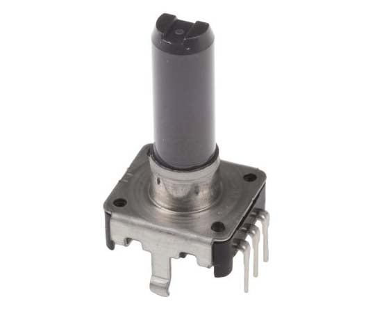 機械式ロータリエンコーダ パルス数：24 フラット シャフト 軸径：6 mm 1セット（120個入）