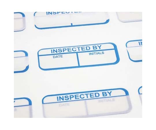 印刷済ラベル　120枚入り　青　白　Inspected　By