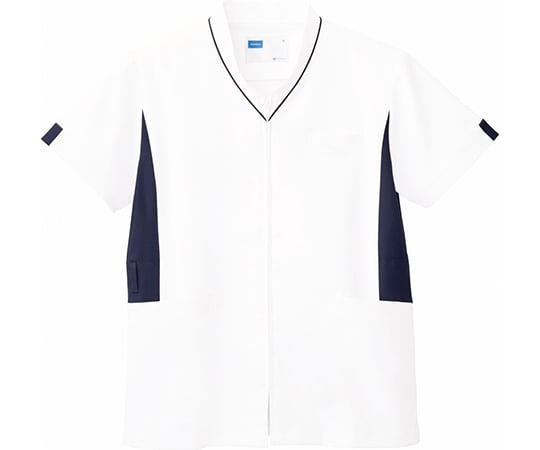 男女兼用スクラブ　ホワイトネービー　3L