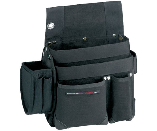 大棟梁　仮枠マチ付釘袋　墨壺ケース付　ブラック