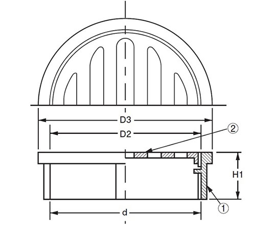 排水目皿（内ネジ）　D-3E 100