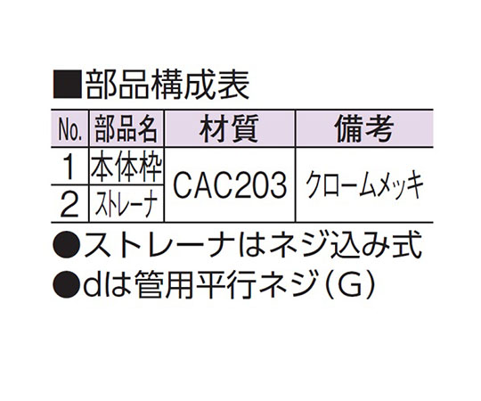 63-7872-90 排水目皿（内ネジ） D-3G 25 【AXEL】 アズワン