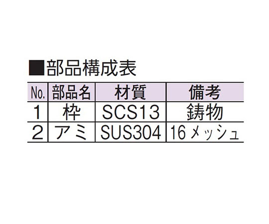 ステンレス製防虫目皿（内ネジ）　D-3BES 32