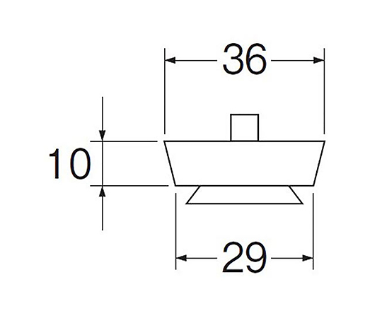63-7902-40 吸盤付ゴム栓 上面直径35mm×下面直径30mm×高さ10mm PH280