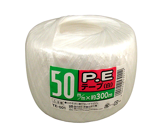 PE玉巻テープ 白 50mm×300m TE001