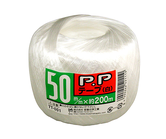 PPテープ 白 50mm×200m TT001