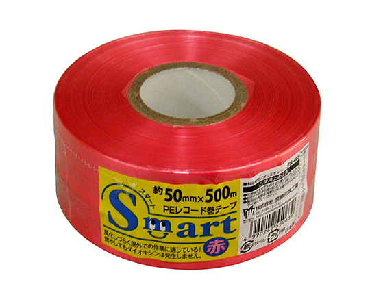 smart PEレコード巻テープ 赤 50mm×500m ES-453