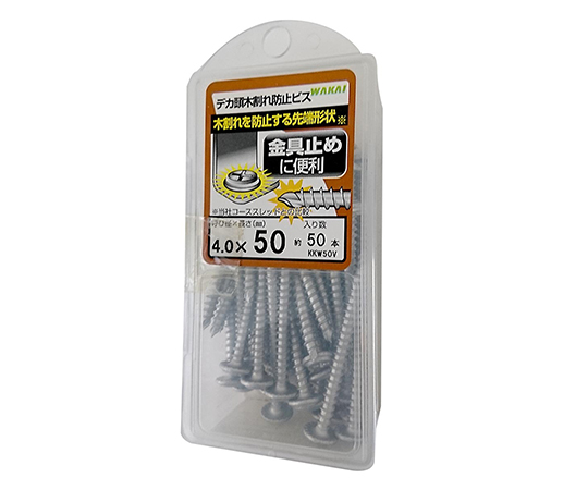 デカ頭木割れ防止ビス　4×50mm　50個入