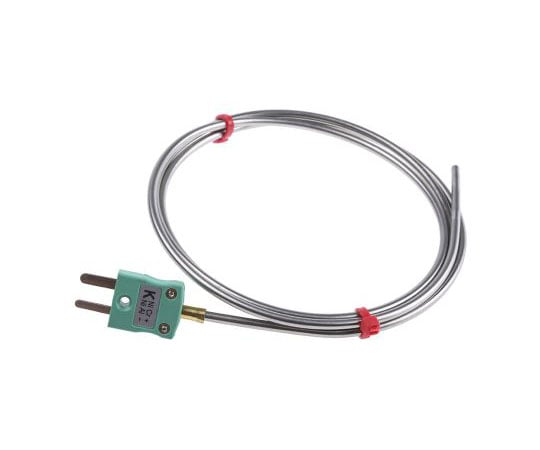 熱電対センサ,　Kタイプ　ミニチュアプラグ,　-100°C　→　+1100°C,　1m　IEC