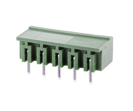 基板用端子台,　5.08mmピッチ　,　1列,　5極,　緑 790-1004