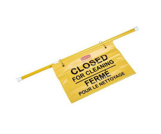 危険警告標識　CERRADO　POR　LIMPIEZA,　CLOSED　FOR　CLEANING　英語、スペイン語語