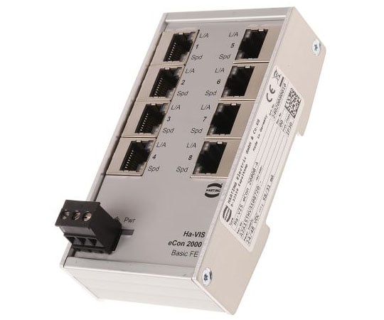 イーサネットスイッチ　8　DIN　Rail　10　Mbit/s,　100　Mbit/s　24020080010