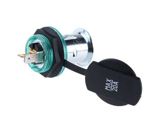 自動車用コネクタ　1極　メス　20A　黒　ネジ