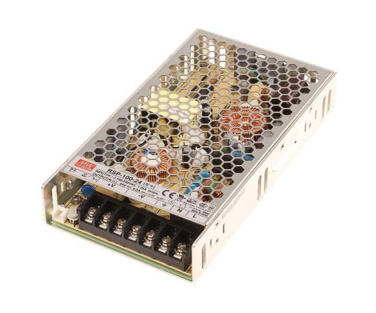 スイッチング電源　24V　dc　4.2A　100.8W,　ケース付