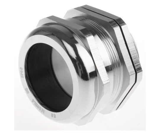 ケーブルグランド,　径：M50　x　1.5,　材質：ニッケルめっき真鍮,　ロックナット付き