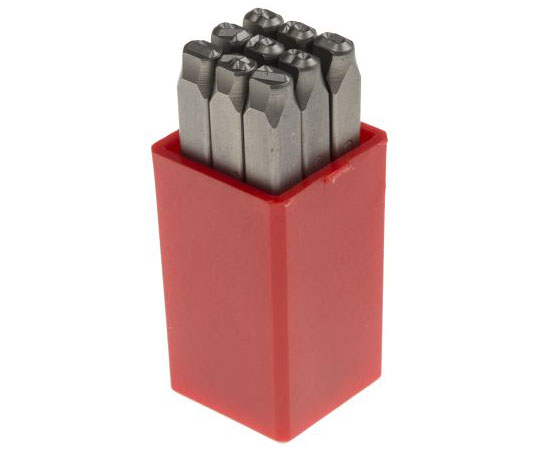 ナンバー刻印パンチセット　4mm　x　9個