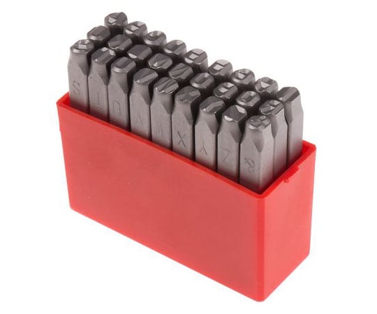 文字刻印パンチセット　6mm　x　27個